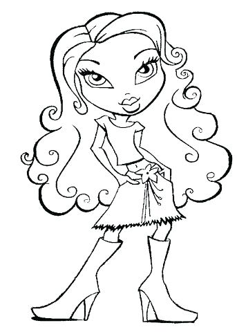 343x480 Bratz Dolls Coloring Pages