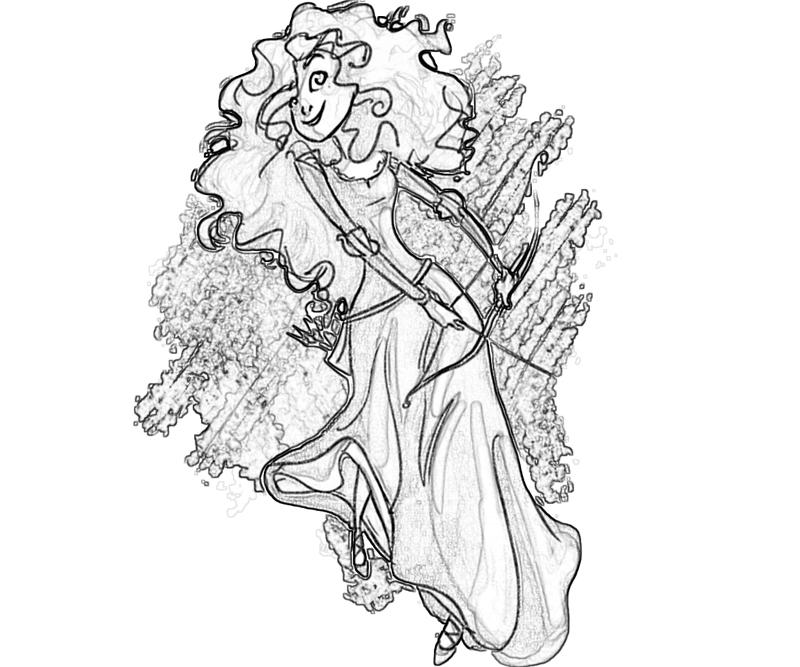 800x667 Disney Pixar Brave Merida Cartoon Coloring Pages
