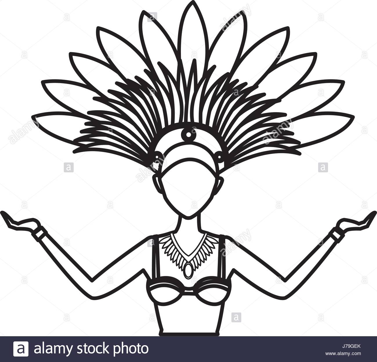 1300x1250 Cartoon Woman Samba Dancer Brazil Carnival Stock Vector Art