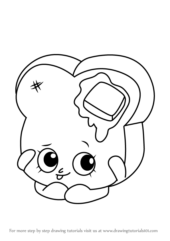 596x843 Learn How To Draw Toastie Bread From Shopkins (Shopkins) Step By