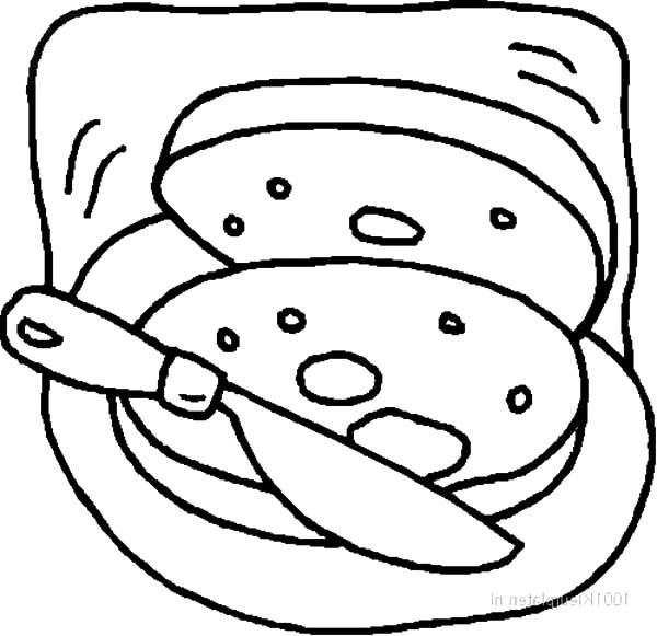 600x581 Bread On Plate Coloring Pages Best Place To Color