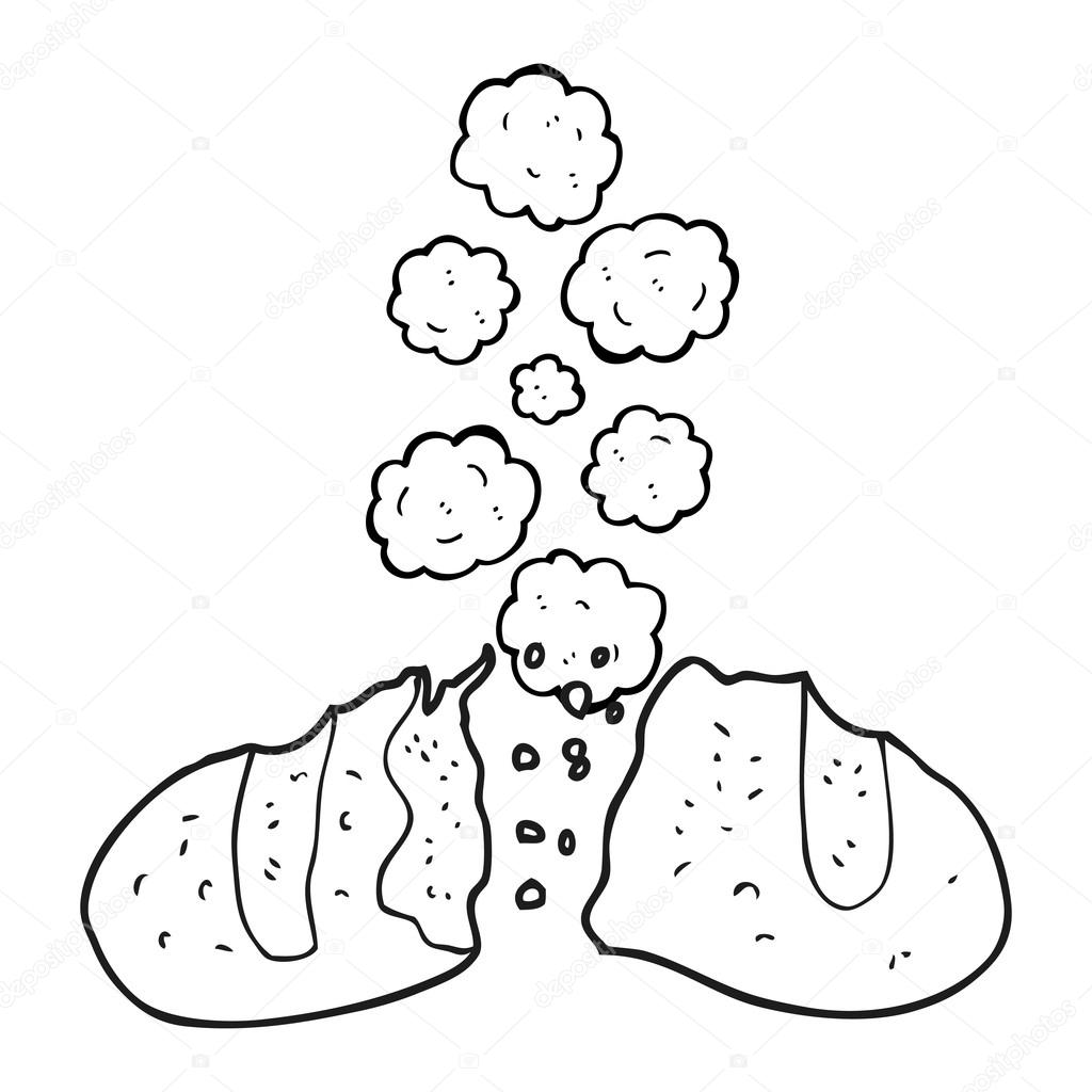 1024x1024 Black And White Cartoon Loaf Of Bread Stock Vector