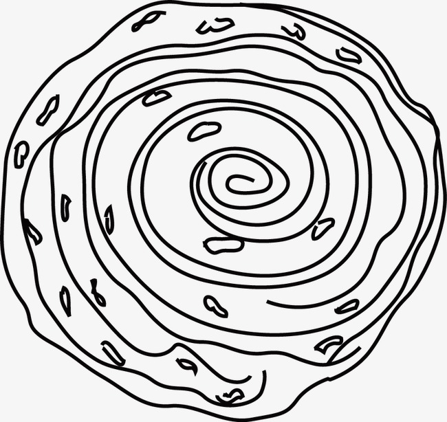 650x614 Bread, Line Drawing, Black And White, Hand Painted Png Image