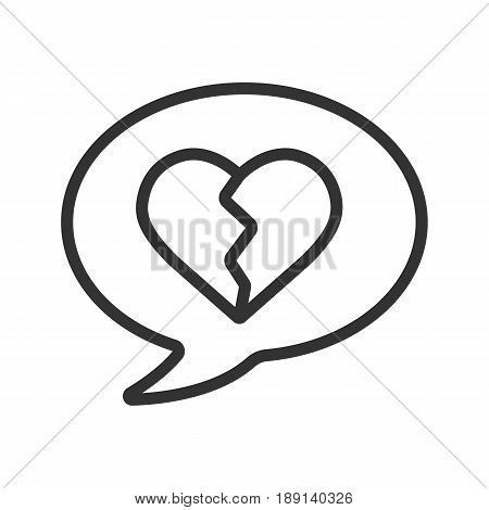 450x470 Breakup Message Linear Icon. Thin Vector Amp Photo Bigstock