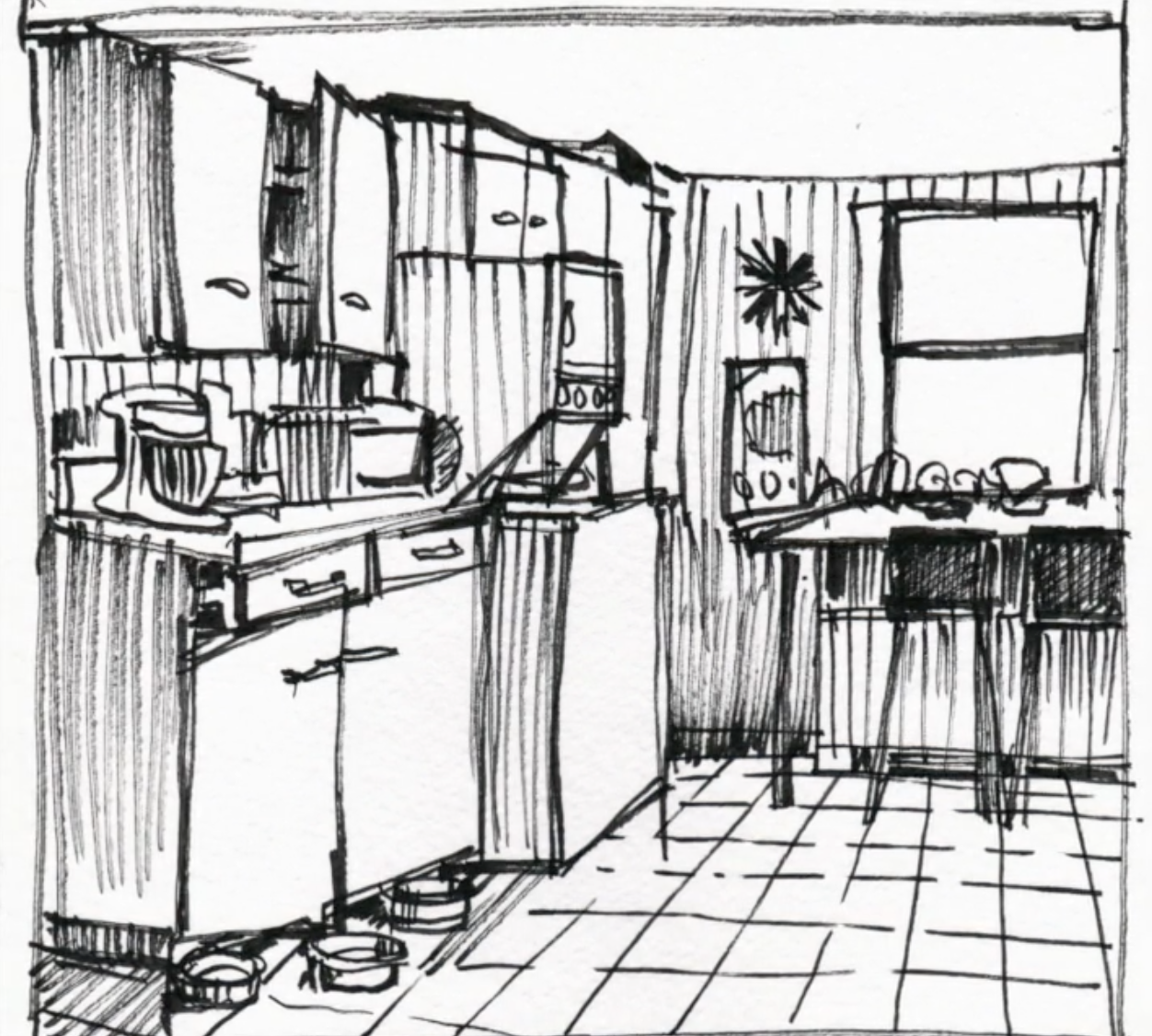 1252x1126 Art Before Breakfast Natural Frame Danny Gregory Drawings