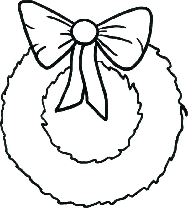 600x663 Ribbon Coloring Page As Ribbon Coloring Page Simple Wreaths