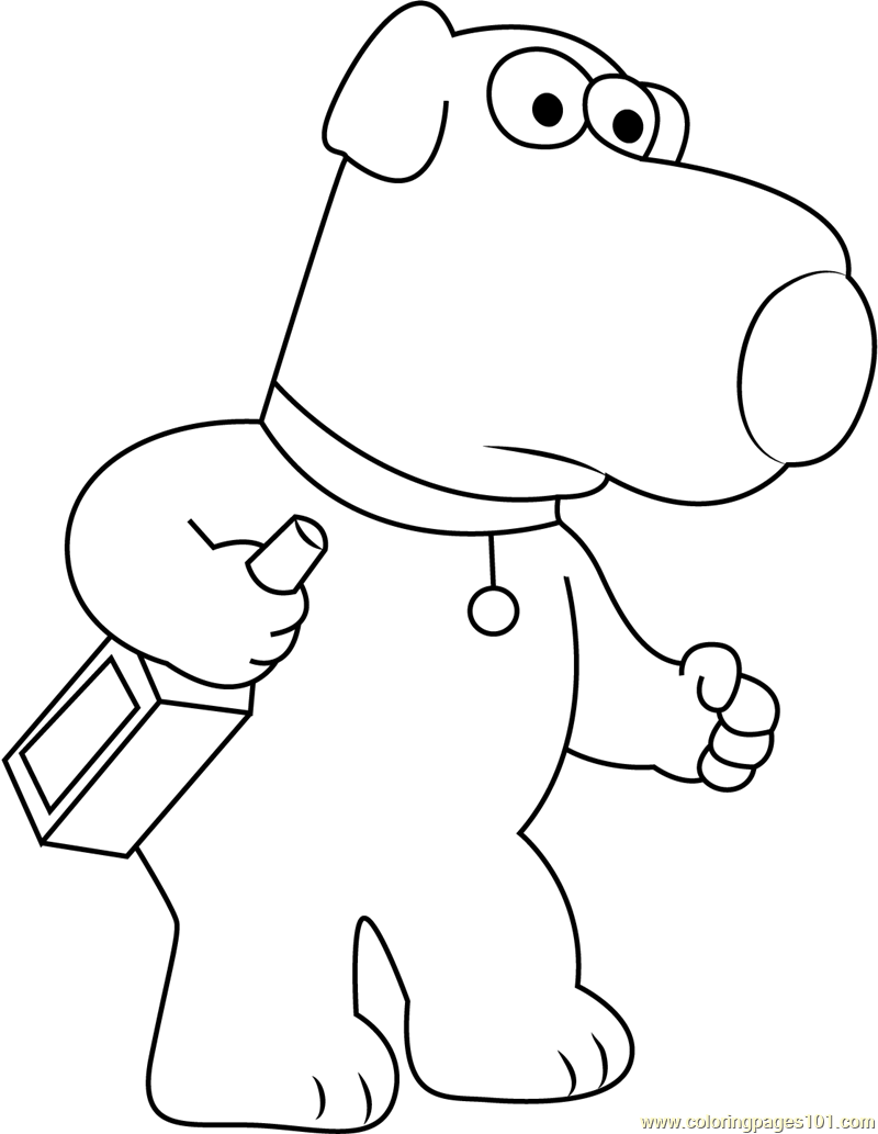 800x1033 Brian Griffin By Oscartomas Coloring Page