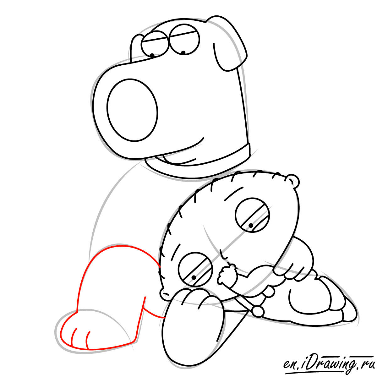 1200x1200 How To Draw Stewie And Brian Griffin