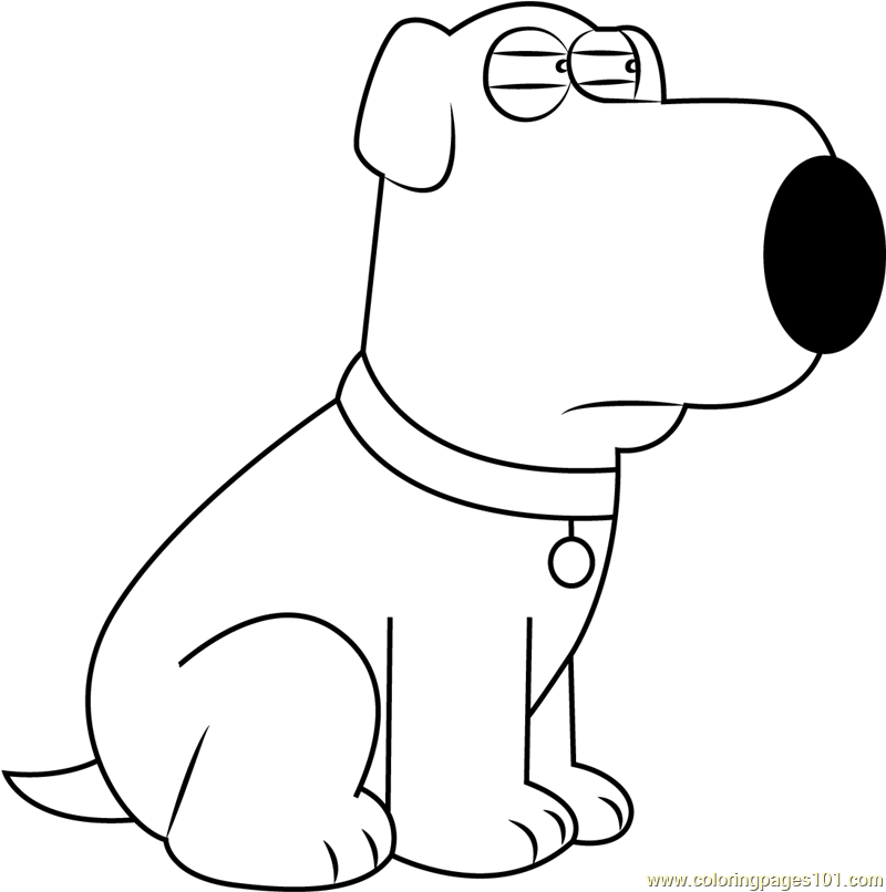 800x806 Brian Griffin Labrador Retriever Coloring Page