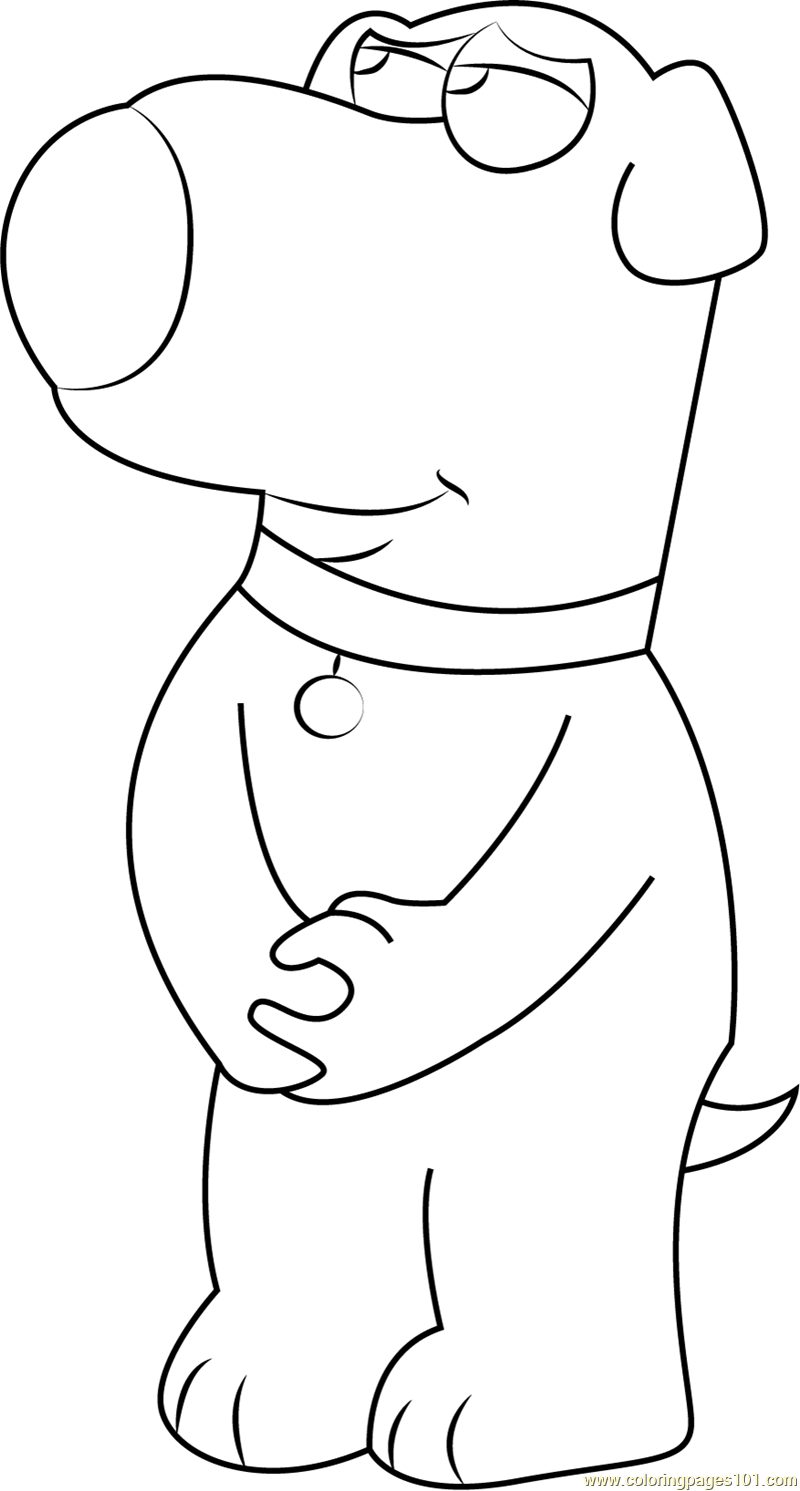 800x1491 Brian Griffin Shy Coloring Page
