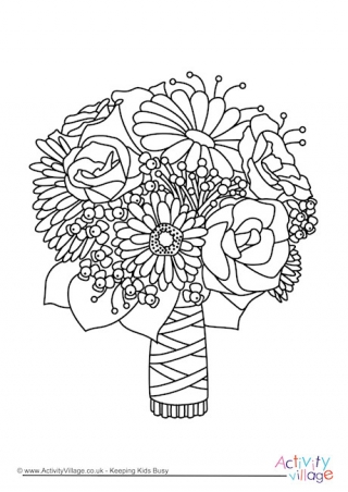 320x452 Flower Colouring Pages