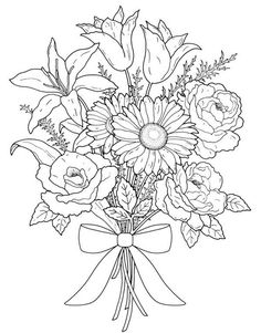 236x301 Gallery Sketch Of Flower Bouquet,