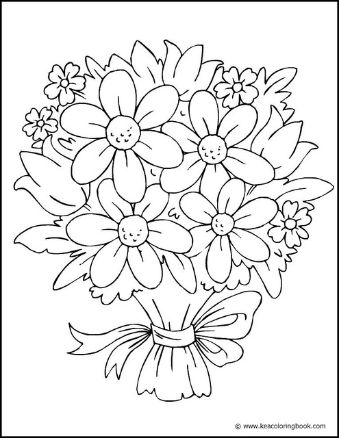 495x640 Bridal Bouquet Coloring Pages