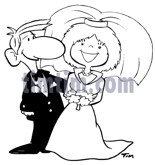 498x531 Free Drawing Of A Bride Amp Groom Bw3 From The Category Church