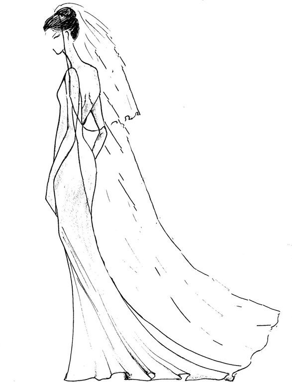 587x767 Floor Length Veil Vintage Style Wedding Dresses, Designer Bridal