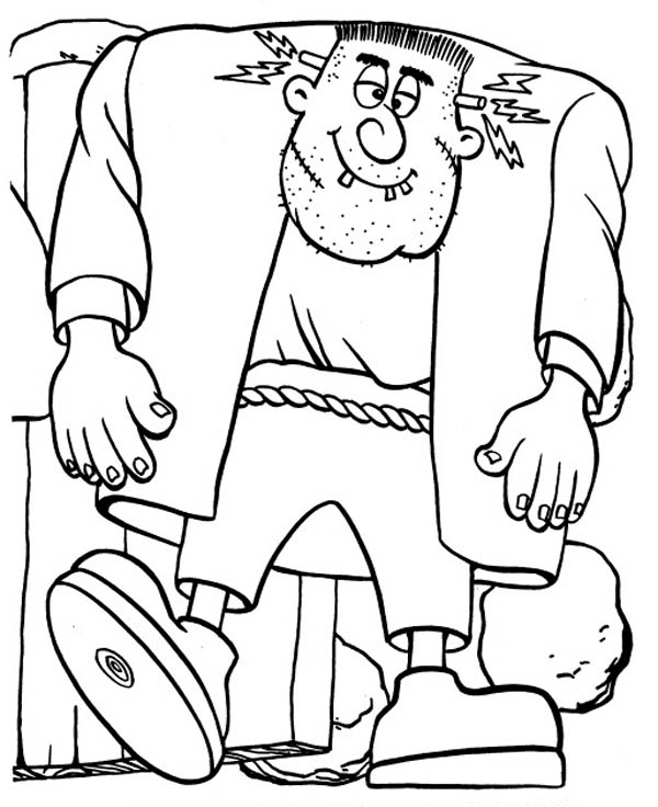 600x736 Big Frankenstein Coloring Page