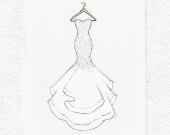 340x270 Custom Wedding Dress Illustrations Amp Wedding By Jessdrawsyourdress