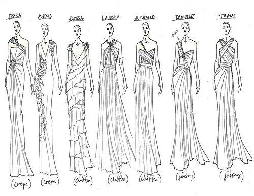 500x386 Bridesmaid Dress Sketch Dresses Trend