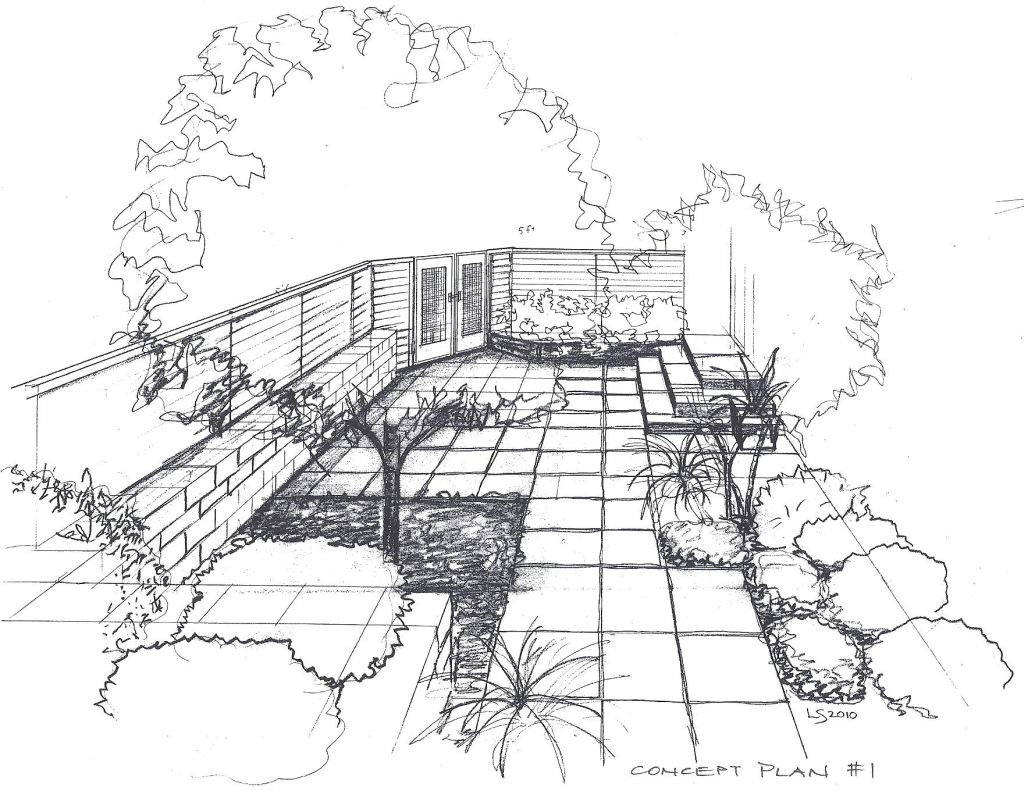 1024x791 Drawing A Landscape In Perspective Landscape Perspective Drawing