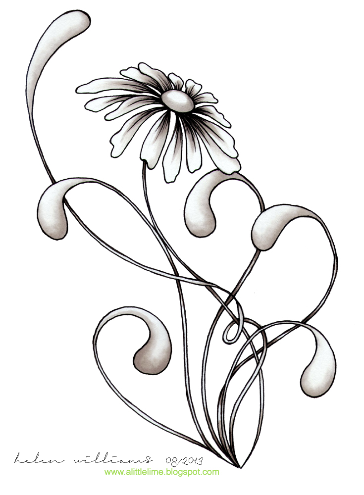 735x1000 Daisy. Add Just A Touch Of Accent For A Bright Zing. Ink Art