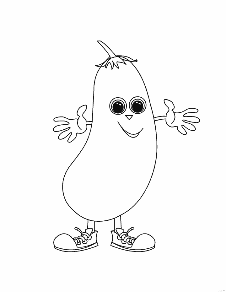 720x930 Eggplant Coloring Pages