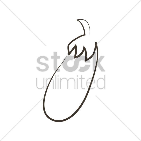 600x600 Eggplant Vector Image