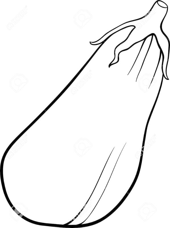 598x800 Eggplant Clipart Black And White