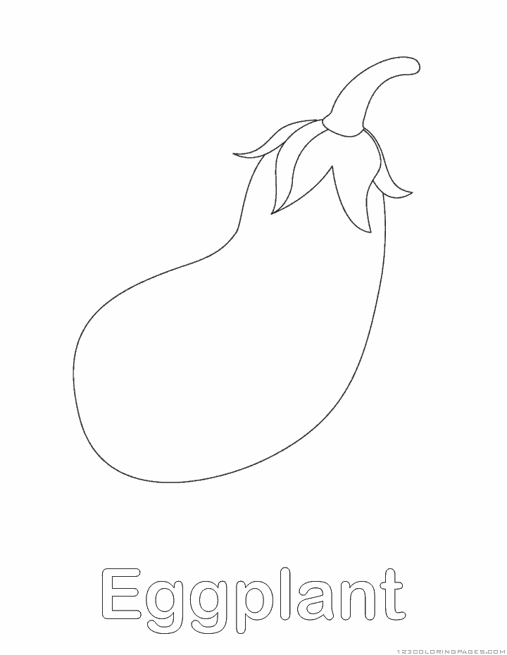 720x930 Eggplant Coloring Pages