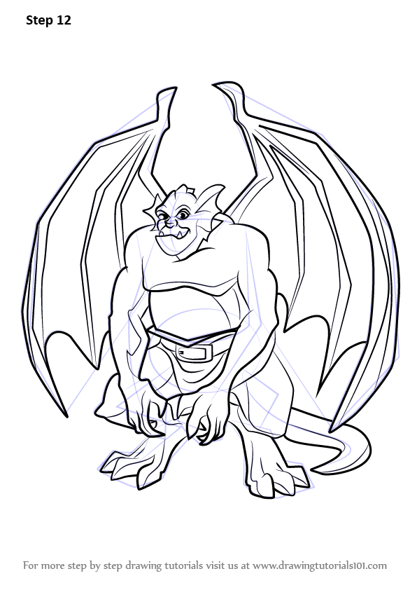 596x842 Learn How To Draw Broadway From Gargoyles (Gargoyles) Step By Step