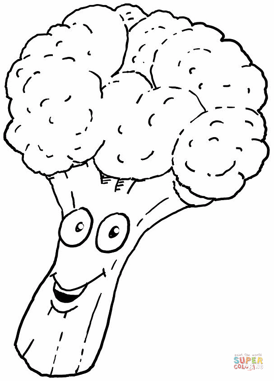 539x750 Broccoli Illustration Coloring Page Free Printable Coloring Pages
