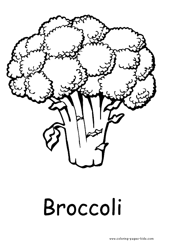 574x842 Broccoli Clipart Coloring