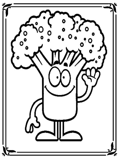 488x650 Broccoli Coloring Pages 5 Nice Coloring Pages For Kids