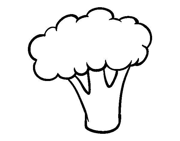 600x470 Piece Of Broccoli Coloring Page