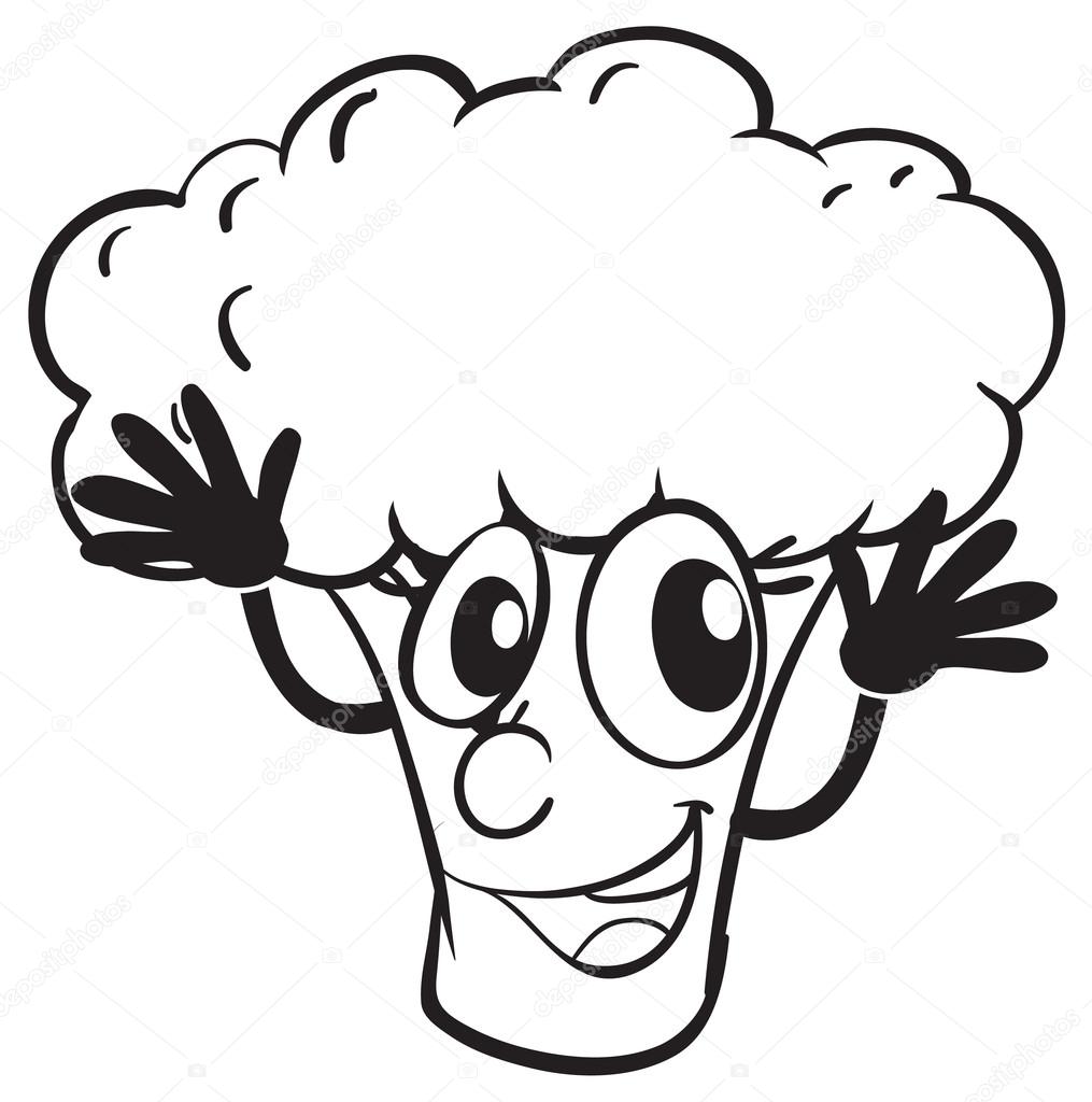 1015x1024 A Broccoli Sketch Stock Vector Interactimages