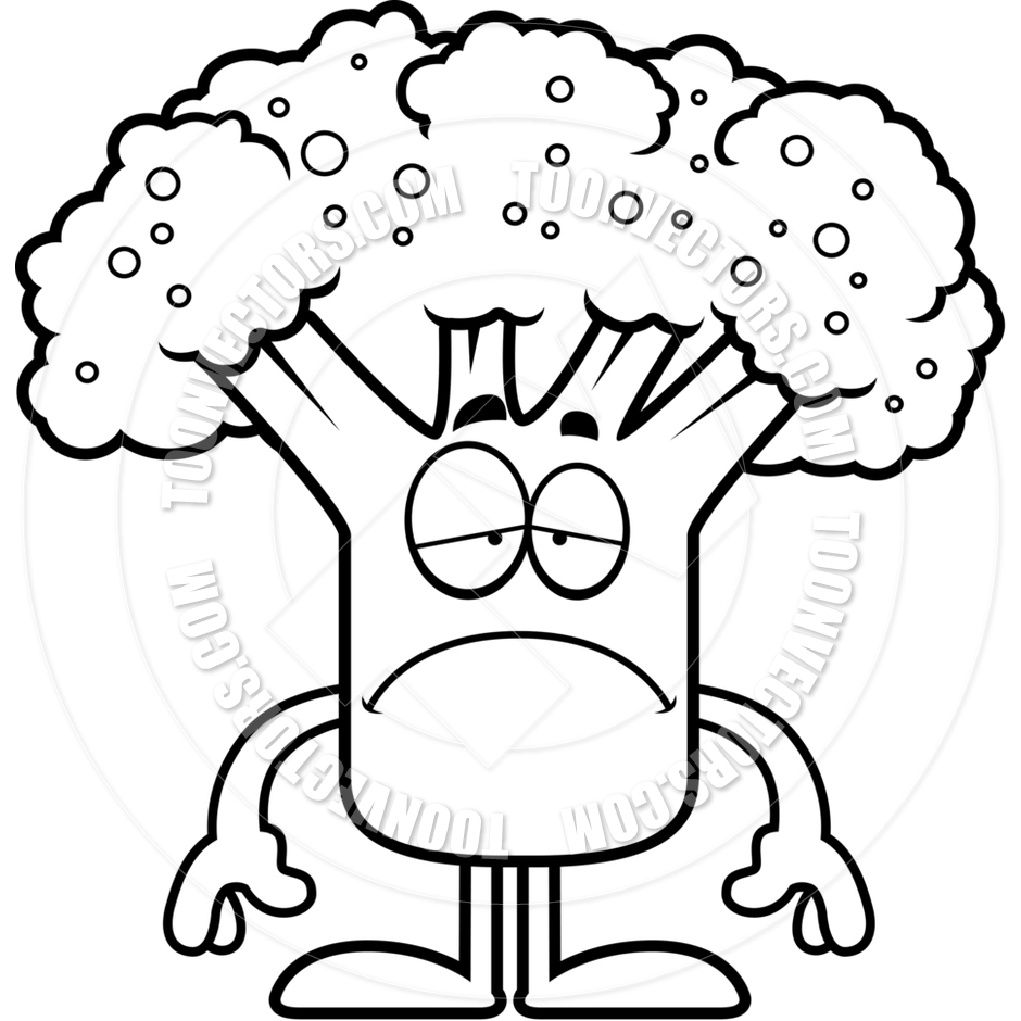940x940 Broccoli Black And White Clipart