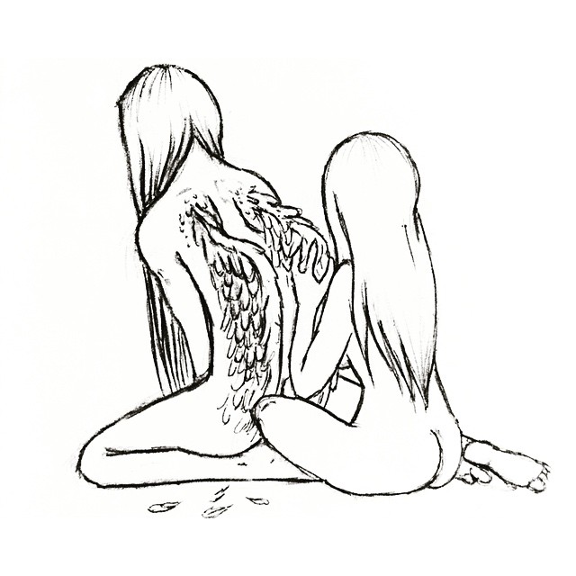 640x640 Angel Wings Drawing Sketch On Instagram