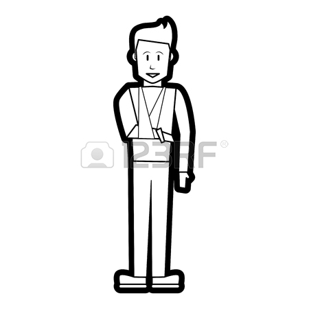 450x450 Man With A Broken Arm Of Medical And Healthcare Theme Isolated