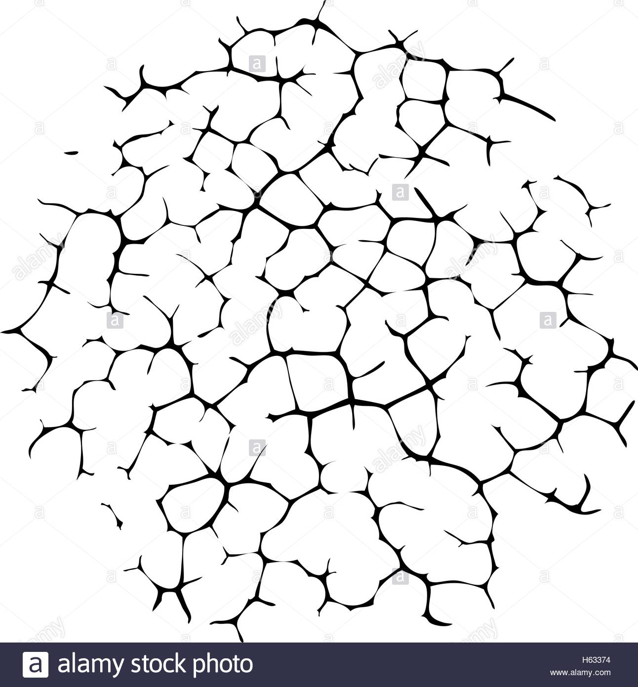 1292x1390 Vector Black And White Cracked Wall Or Desert Land Background