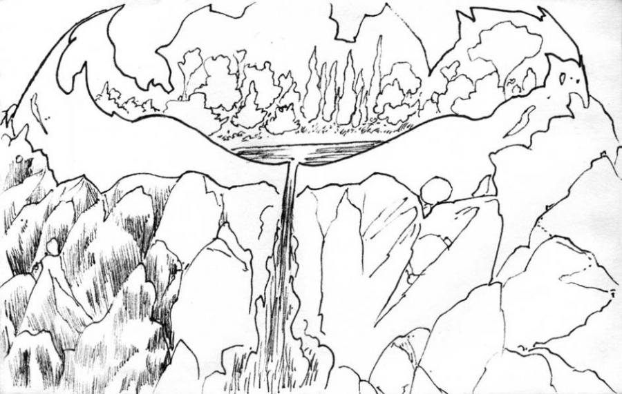 900x571 Broken Biodome. Nature. Drawings. Pictures. Drawings Ideas