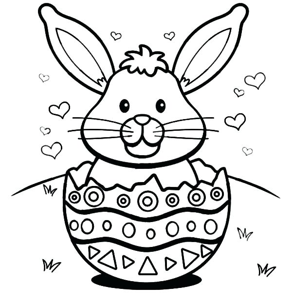 600x627 Easter Bunny Coloring Pages 68 As Well As Broken Egg Bunny