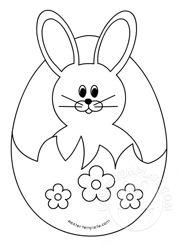 581x803 Easter Bunny In A Broken Egg Easter Template