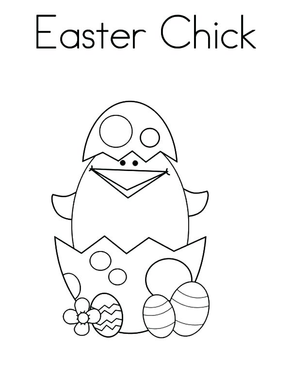 600x776 Easter Chicks Coloring Pages Plus Cute Little Chick Broken Egg