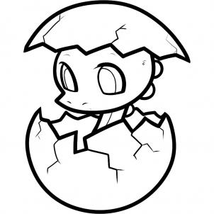 302x302 How To Draw How To Draw A Baby Dinosaur, Baby Dinosaur