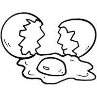 200x200 Broken Egg Coloring Pages Surfnetkids