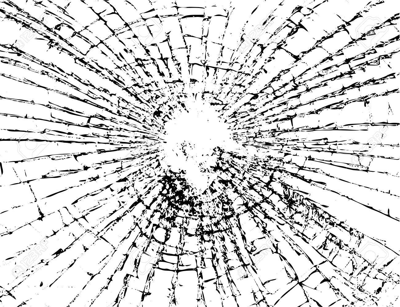 1300x999 Broken Glass Grunge Texture White And Black. Sketch Abstract