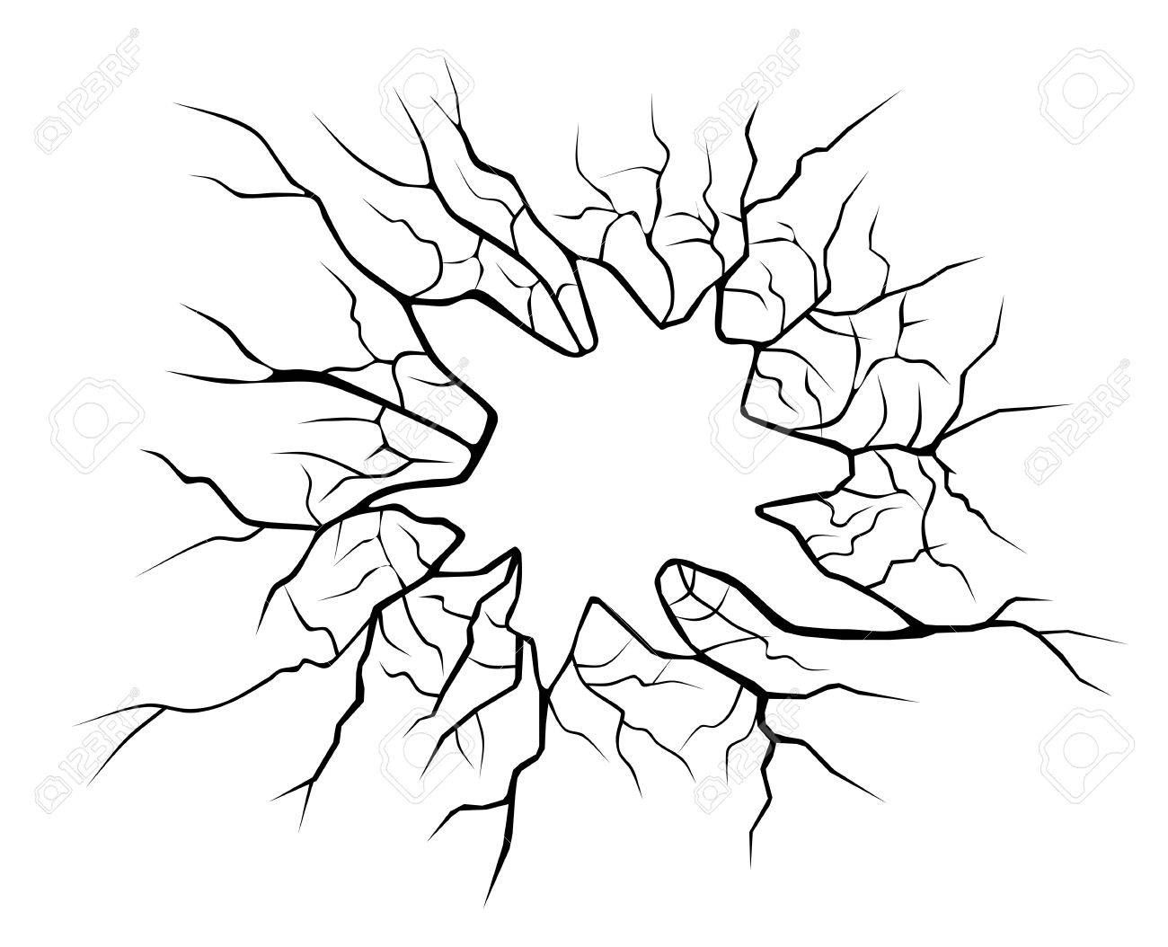1300x1054 Images Broken Glass Drawing Tutorial