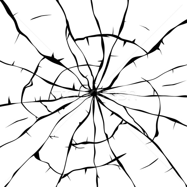 600x600 Vector Black And White Background Of Broken Glass Vector