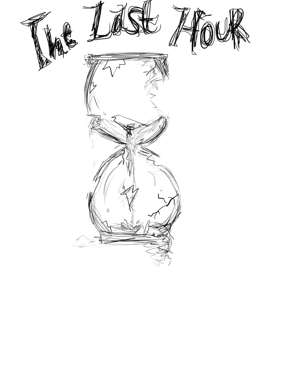 1024x1280 Broken Hourglass Sketch By Ayatorihio