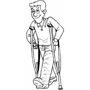 300x300 Man With Broken Leg Coloring Pages Legs