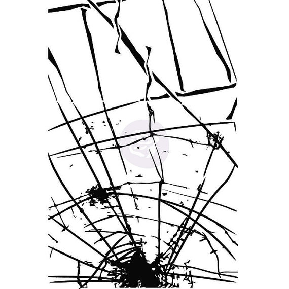 570x570 Prima Marketing Broken Glass 4x6 Cling Mounted Stamps Broken